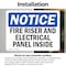 Signmission Fire Riser And Electrical Panel Inside, 14 in W x Rectangle, Vinyl Decal OS-2PACK-NS-D-1014-L-12647 - alternate 2